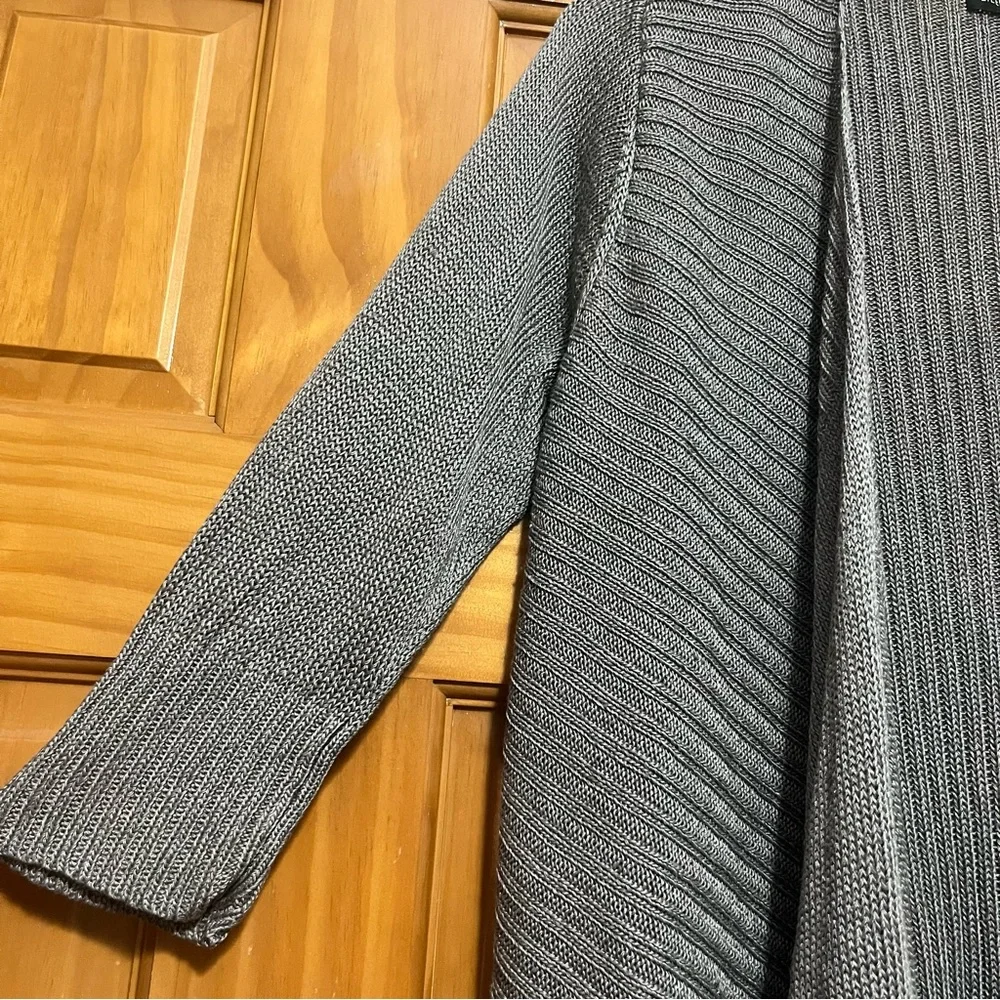 Eileen Fisher Gray Open Front Sweater - Picture 4 of 8